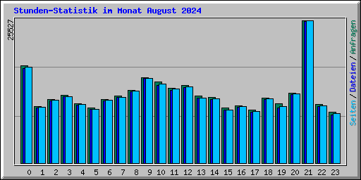 Stunden-Statistik im Monat August 2024