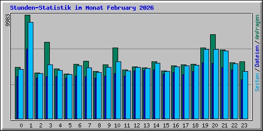 Stunden-Statistik im Monat February 2026